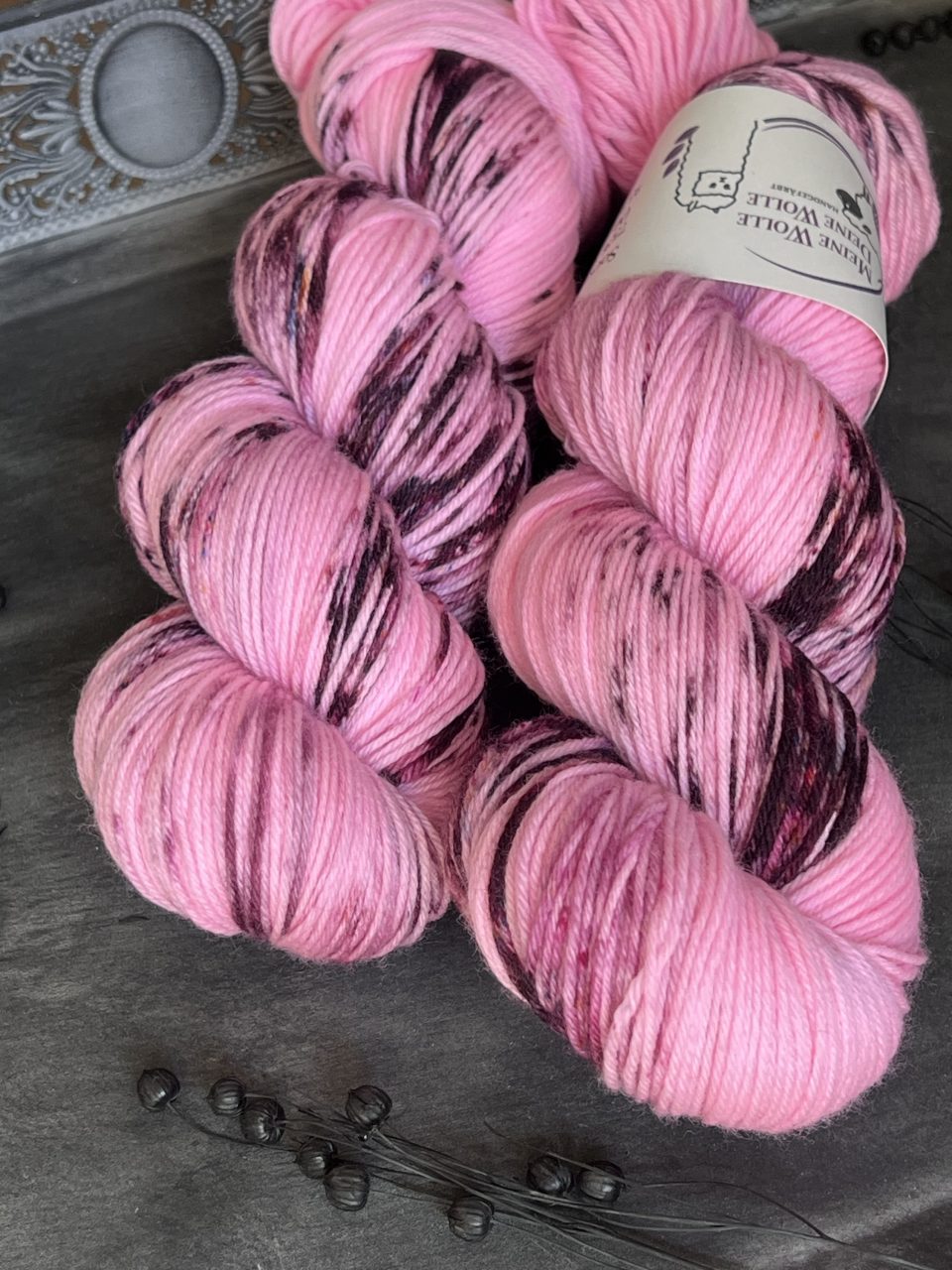 4-fach Sockenwolle extra fein - Peony Candy – Bild 2