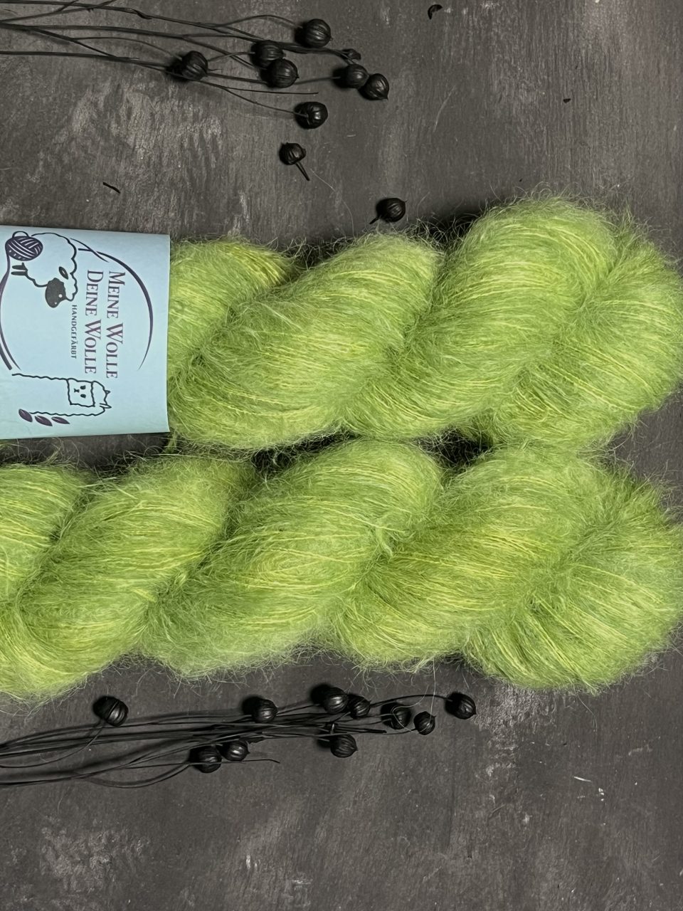 Federleicht Baby Suri|Seide 50 g - semi solid - Sour Apple – Bild 3
