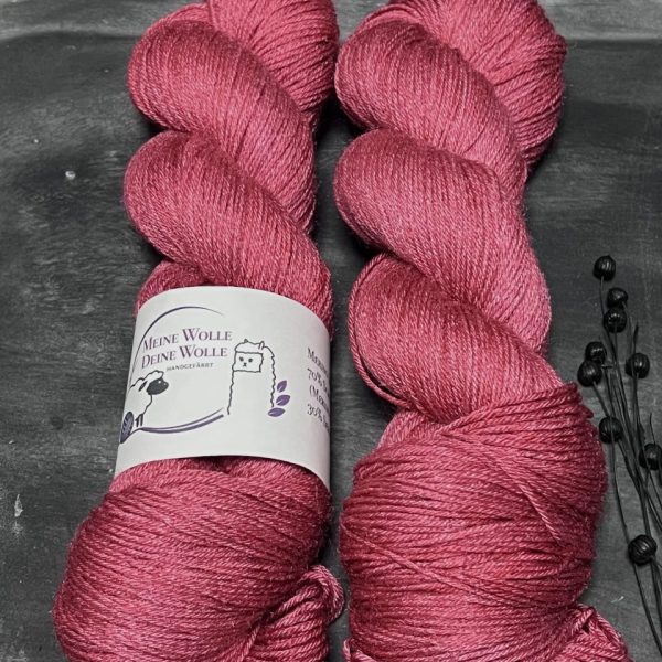 MerinoSeide 70/30 - semi solid - Passion Red